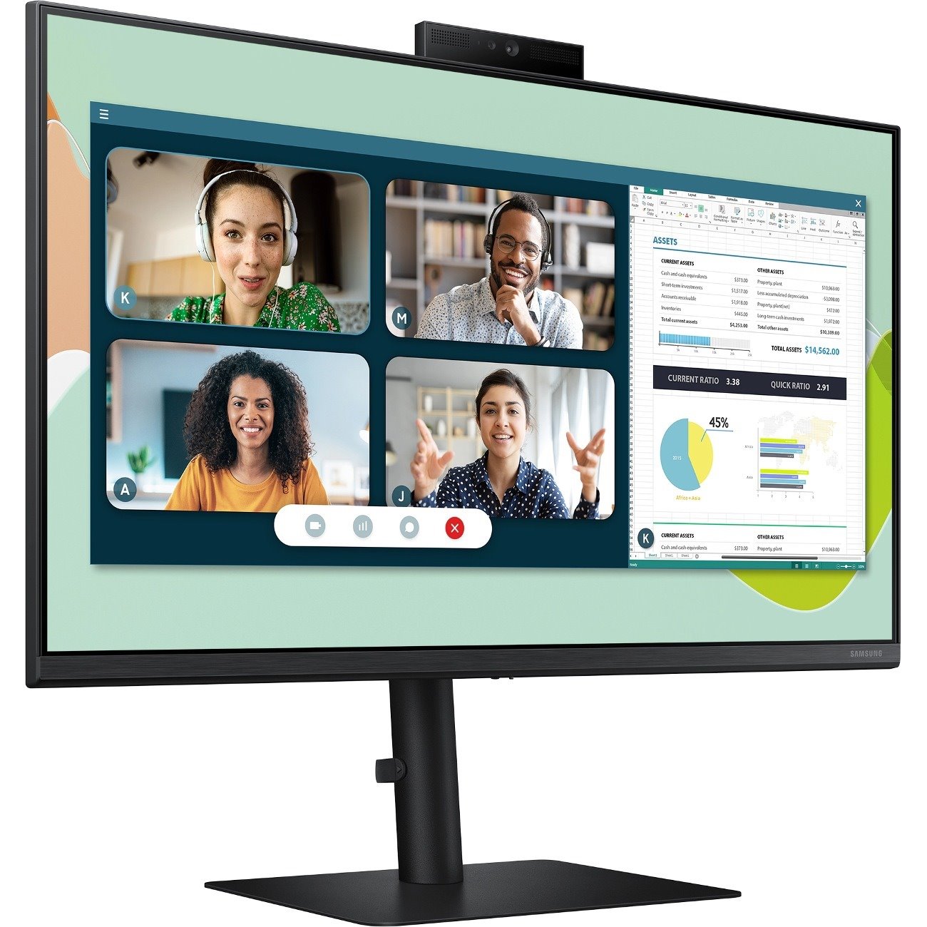 Samsung S24A400VEU 27" Class Webcam Full HD LCD Monitor - 16:9 - Black