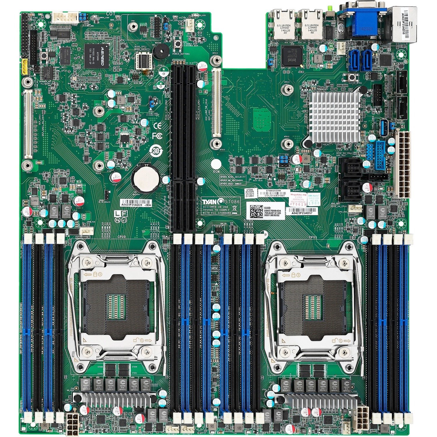 Tyan S7086 Server Motherboard - Intel C612 Chipset - Socket R LGA-2011 - Extended ATX