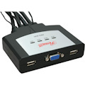 Rosewill 4 Port USB Cable KVM, 1.2m Cable Built with Speaker Mic Remote Flip Button