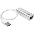 Tripp Lite USB 3.0 SuperSpeed to Gigabit Ethernet NIC Network Adapter RJ45 10/100/1000 Aluminum White