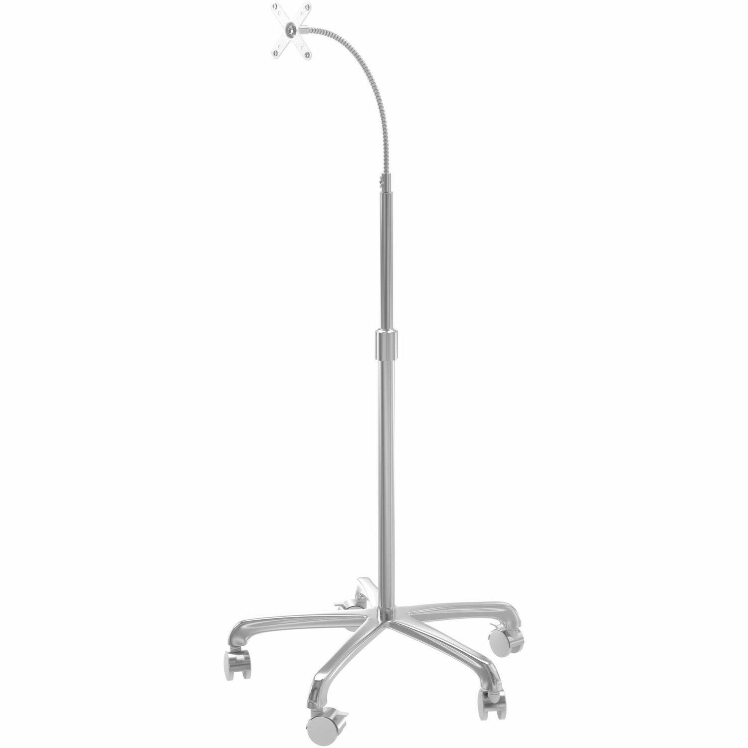 CTA Digital Heavy Duty Rolling Floor Stand w/ VESA compatible Flexible Gooseneck