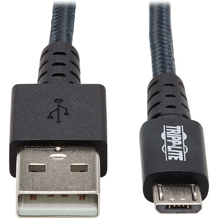 Tripp Lite by Eaton Heavy-Duty USB 2.0 USB-A to Micro-B Cable - M/M, UHMWPE and Aramid Fibers, Gray, 6 ft. (1.83 m)