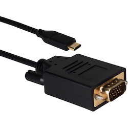 QVS 3ft USB-C / Thunderbolt 3 to VGA Video Converter Cable
