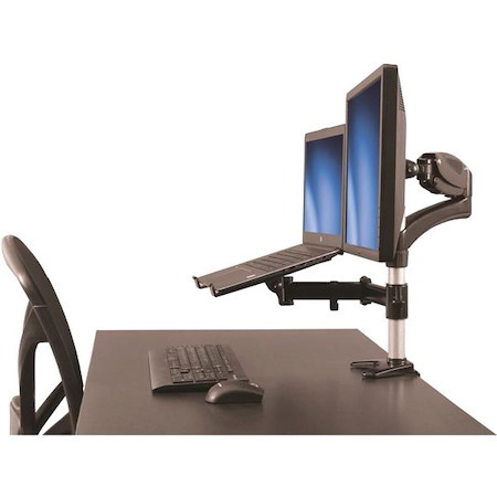 StarTech.com Laptop Monitor Stand, Computer Monitor Stand, Articulating, VESA Mount Monitor Desk Mount, For up to 27"(17.6lb/8kg) Displays