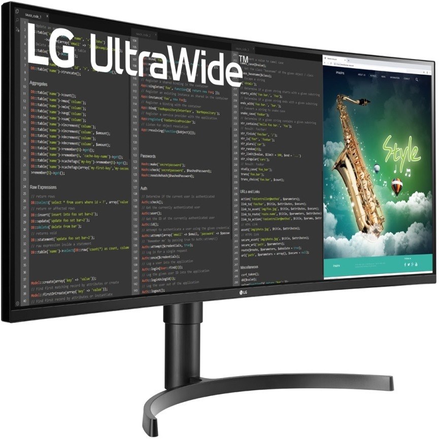 LG Ultrawide 35WN65C-B 88.9 cm (35") WQHD Curved Screen LED Gaming LCD Monitor - 21:9