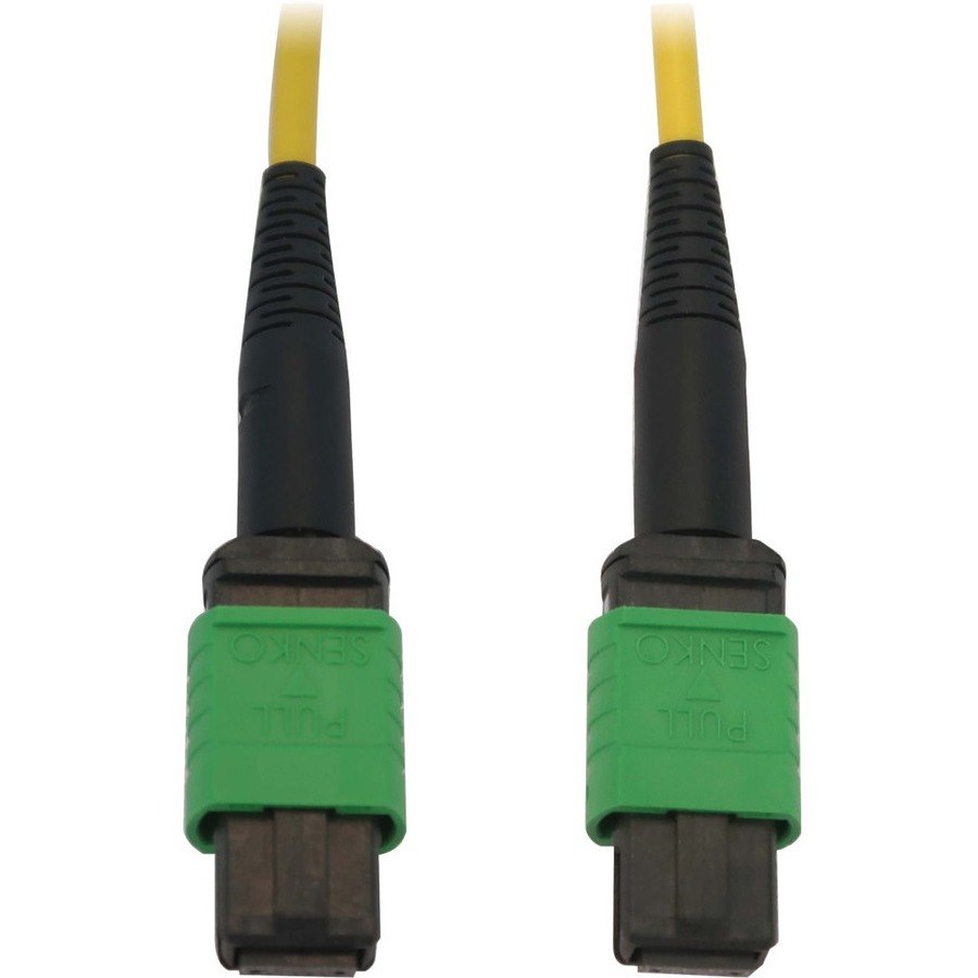 Eaton Tripp Lite Series 40/100G Singlemode 9/125 OS2 Fiber Optic Cable (12F MTP/MPO-APC F/F), LSZH, Yellow, 5 m (16.4 ft.)
