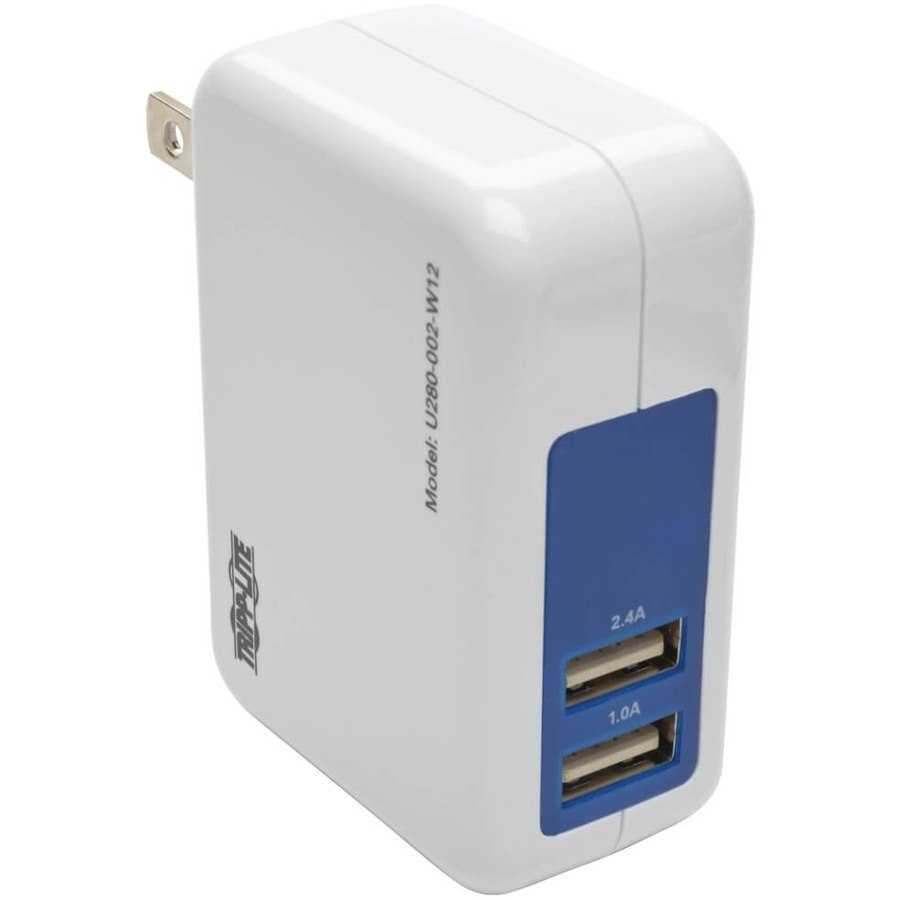 Tripp Lite by Eaton 2-Port USB Wall/Travel Charger, 5V 3.4A / 17W