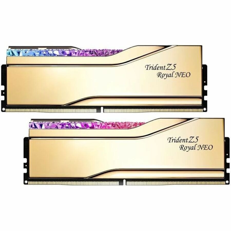 G.SKILL Trident Z5 Royal Neo F5-6000J2836G16GX2-TR5NG RAM Module for Motherboard, Desktop PC - 32 GB (2 x 16GB) - RGB - DDR5-6000/PC5-48000 DDR5 SDRAM - 6000 MHz - CL28 - 1.40 V