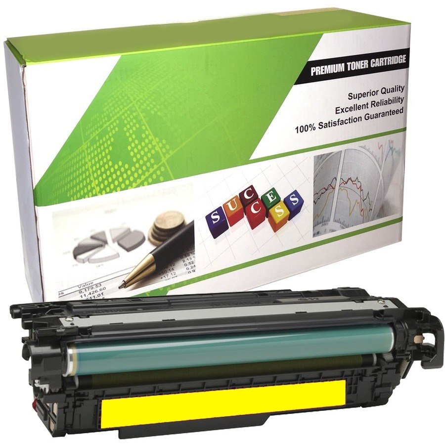 eReplacements Remanufactured Toner Cartridge - Alternative for HP 654A (CF332A) - Yellow