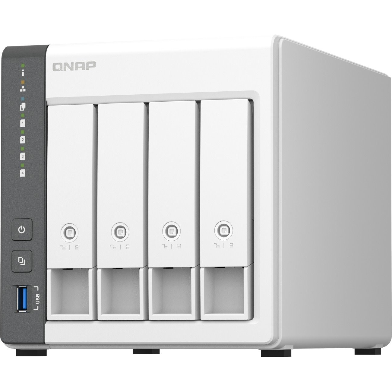 QNAP TS-433-4G 4 x Total Bays SAN/NAS Storage System - 4 GB Flash Memory Capacity - ARM Cortex A55 Quad-core (4 Core) 2 GHz - 4 GB RAM Tower