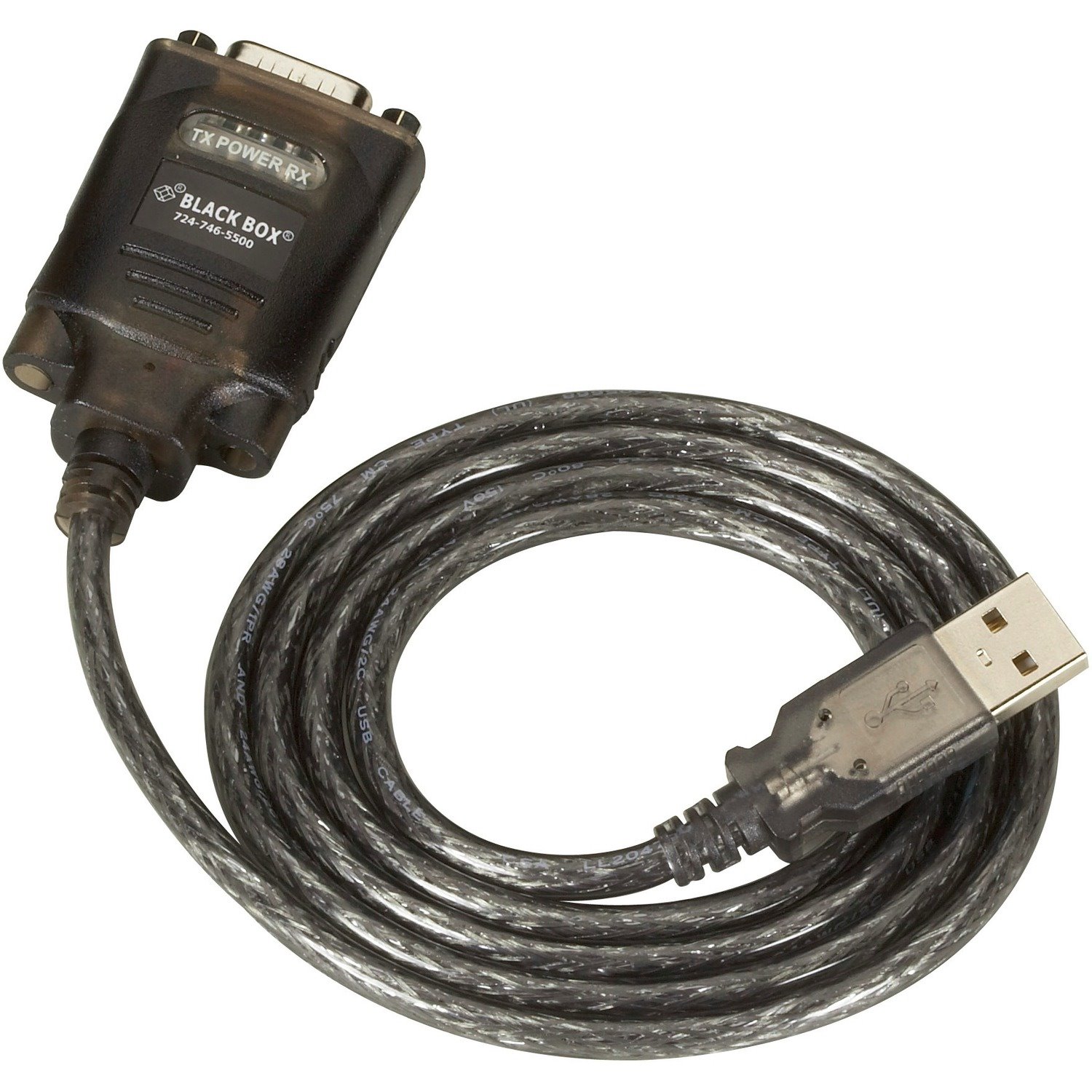 Black Box USB to RS-232 Converter - DB9, 1-Port