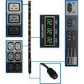 Tripp Lite by Eaton 12.6kW 3-Phase Local Metered PDU, 208V Outlets (36 C13 & 9 C19) Hubbell 50A CS8365C, 6 ft. (1.83 m) Cord, 0U Vertical, TAA