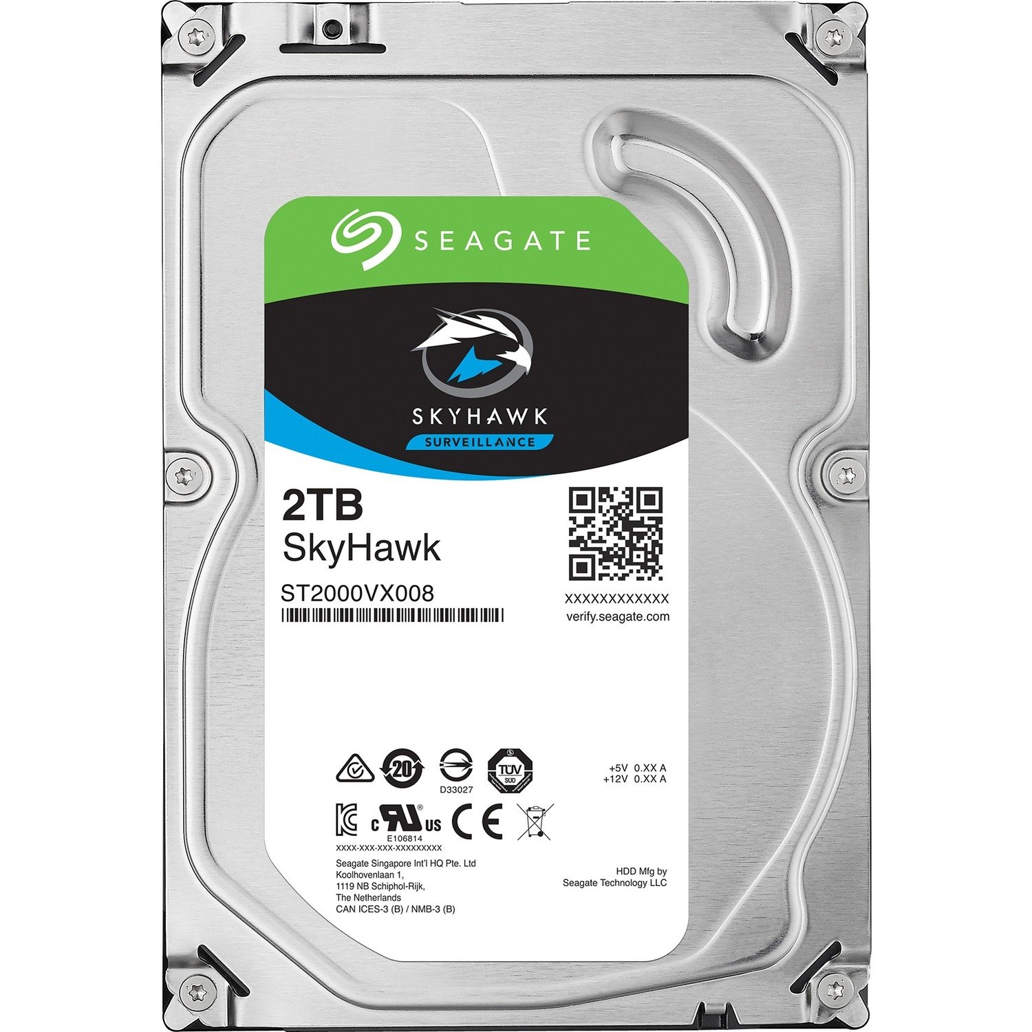 Seagate SkyHawk ST2000VX008 2 TB Hard Drive - Internal - SATA (SATA/600)