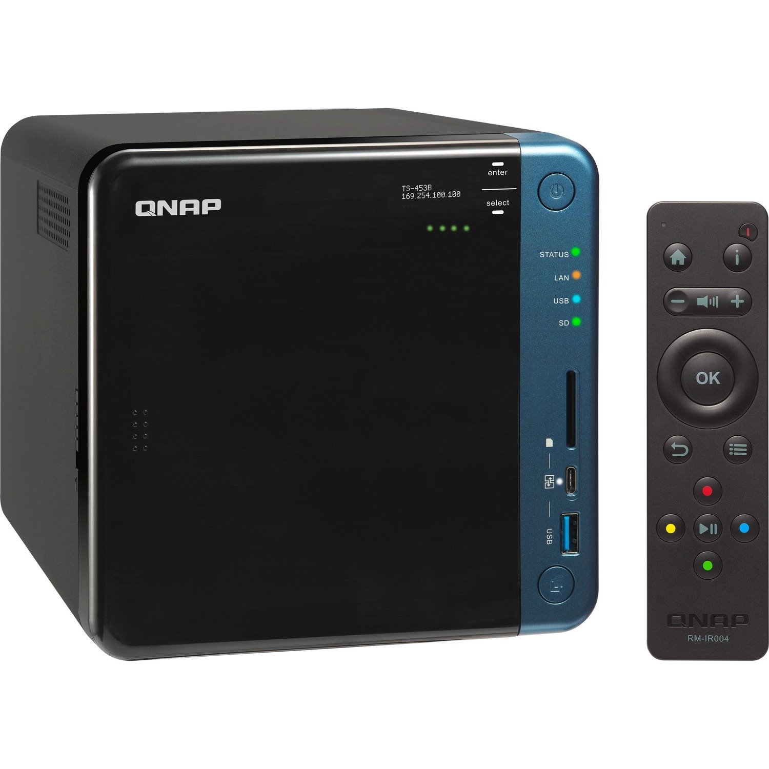 QNAP Turbo NAS TS-453B 4 x Total Bays SAN/NAS Storage System - Intel Celeron J3455 Quad-core (4 Core) 1.50 GHz - 8 GB RAM - DDR3L SDRAM Desktop