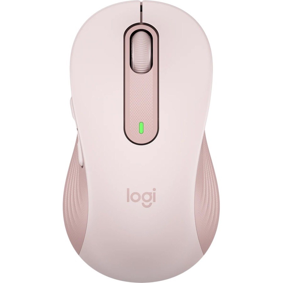 Logitech Signature M650 L Mouse - Bluetooth/Radio Frequency - USB - Optical - 5 Button(s) - 5 Programmable Button(s) - Rose