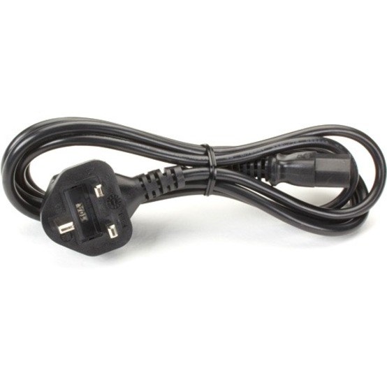 Black Box International Power Cord, BS 1316 U.K. Plug to IEC-60320-C13, 6.5 ft. (2 m)