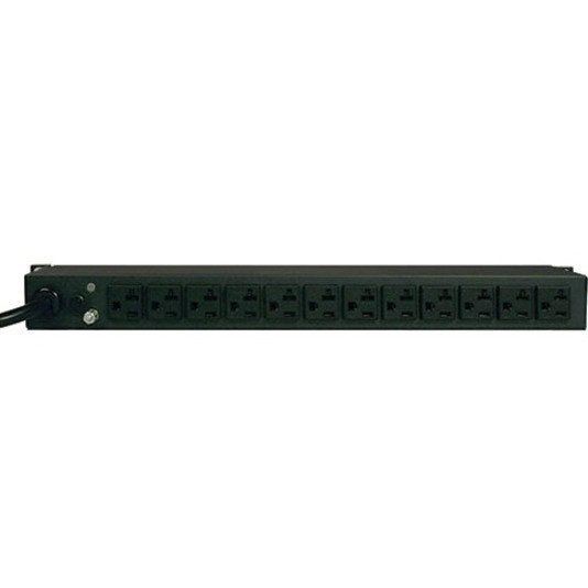 Eaton Tripp Lite Series 2kW Single-Phase Local Metered PDU, 100-127V Outlets (12 5-15/20R), L5-20P/5-20P Input, 6 ft. (1.83 m) Cord, 1U Rack-Mount