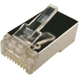 Dynamix Cat 6 RJ-45 20pc Bag 8P8C Modular Plug 15U w/ insert (Stranded-Shielded-Round)