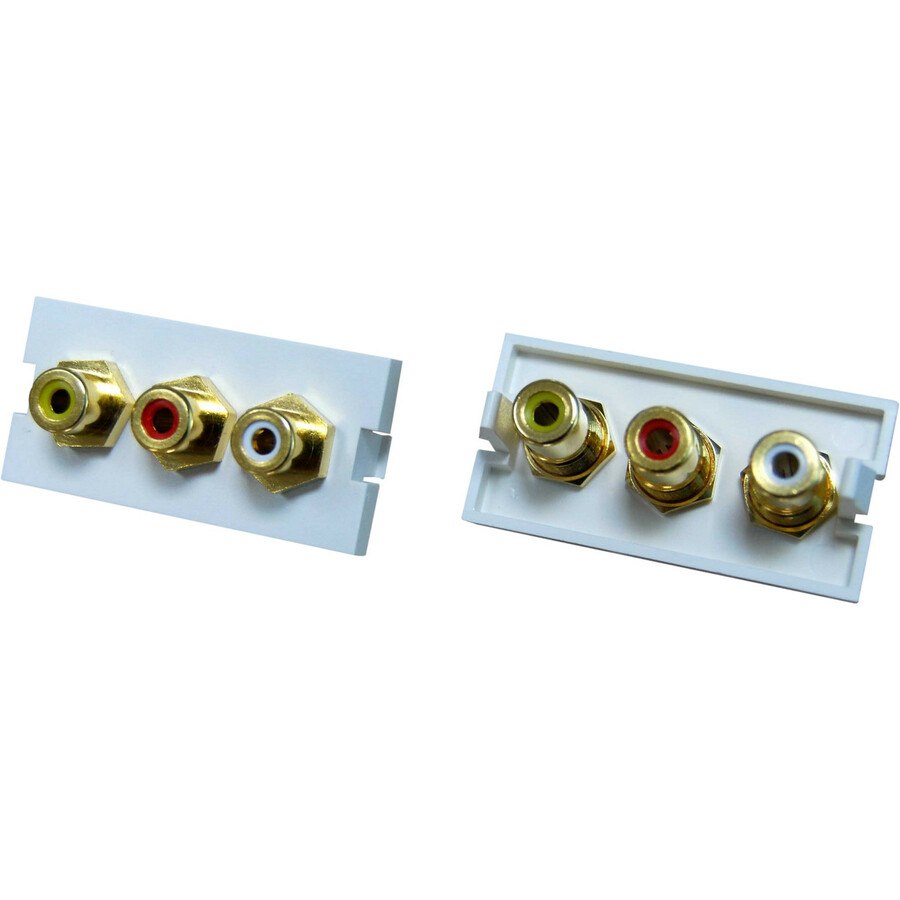 Dynamix 3 RCA Composite Bezel for AVP-3UFP Plate. Yellow, Red & White Coloured