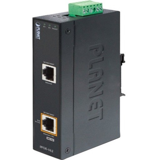 Planet Industrial IEEE 802.3at Gigabit High Power over Ethernet Injector (Mid-Span)