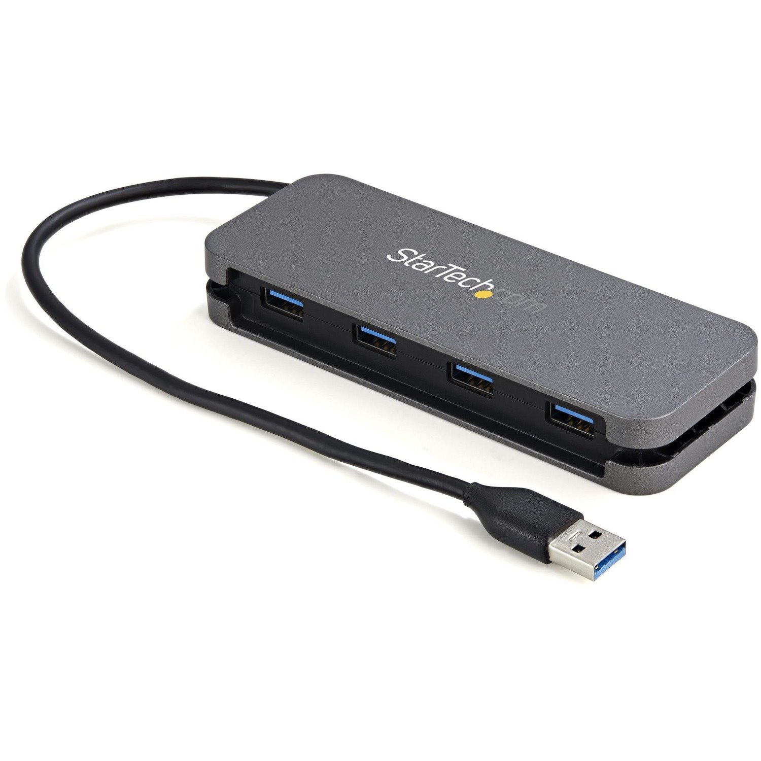 StarTech.com 4 Port USB 3.0 Hub, 4x USB-A, 5Gbps Laptop/Desktop USB Type-A Hub, USB Bus Powered, 28cm Long Cable with Cable Management