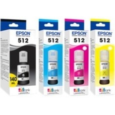 Epson T512, Black and Color Ink Bottles, C/M/Y/PB 4-Pack