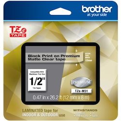 Brother TZe Premium Matte Laminated Tape - 12mm