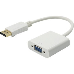 4XEM 10in DisplayPort To VGA M/F Adapter Cable - White