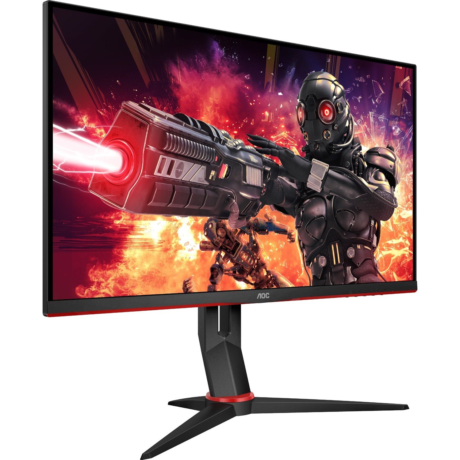 AOC 24G2ZE 24" Class Full HD Gaming LCD Monitor - 16:9 - Black Red