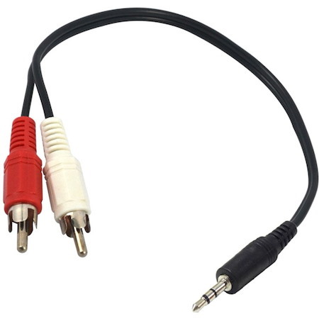 Axiom 6-inch 3.5mm Stereo to 2 x RCA Stereo Male Y-Cable