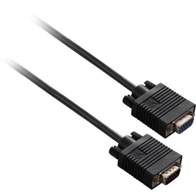 V7 Black Video Extension Cable VGA Female to VGA Male 3m 10ft