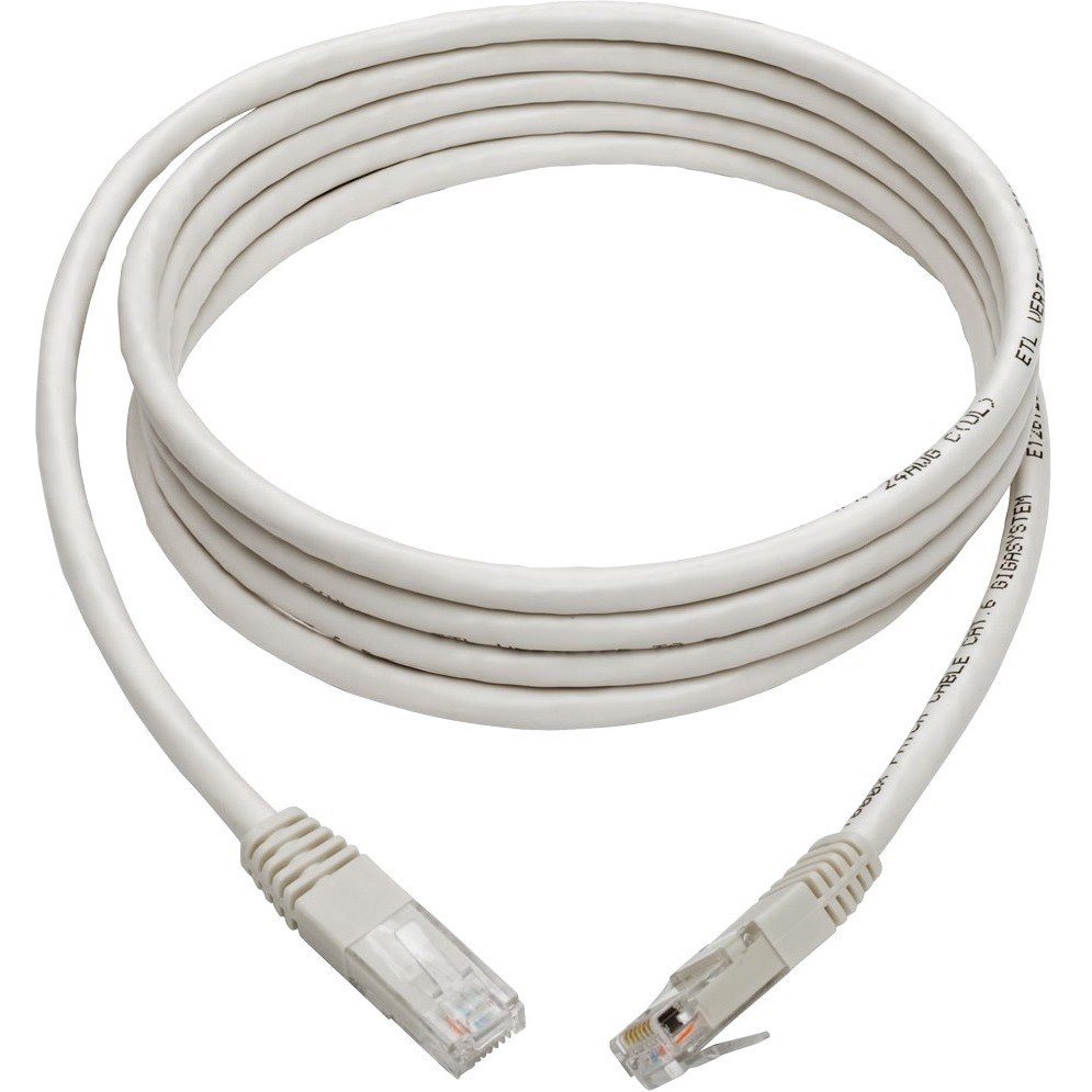 Eaton Tripp Lite Series Cat6 Gigabit Molded (UTP) Ethernet Cable (RJ45 M/M), PoE, White, 7 ft. (2.13 m)
