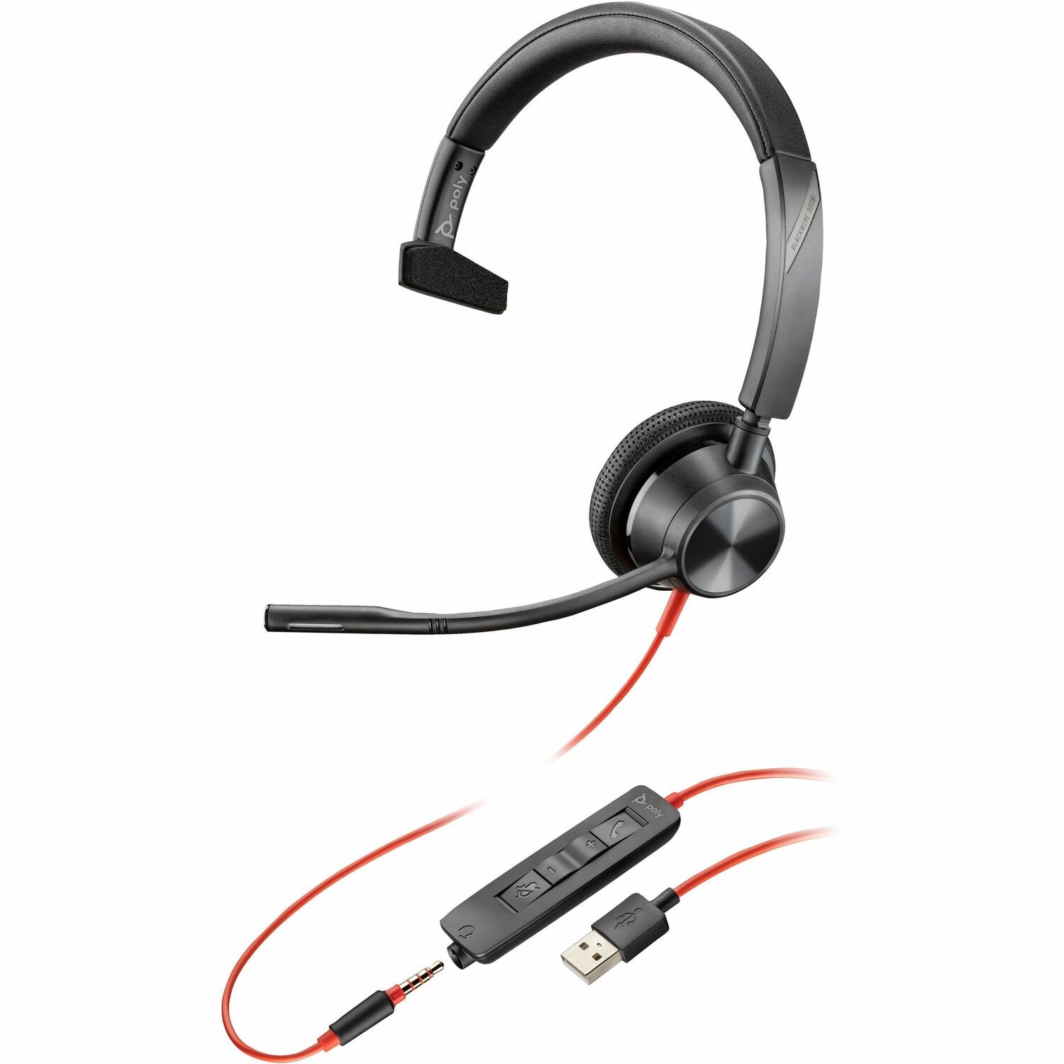 HP Blackwire BW3315 Wired Over-the-head Mono Headset