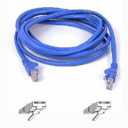 Belkin 6in Cat5e Networking Cable - Ethernet - RJ45 350mhz - Blue - Patch Cable