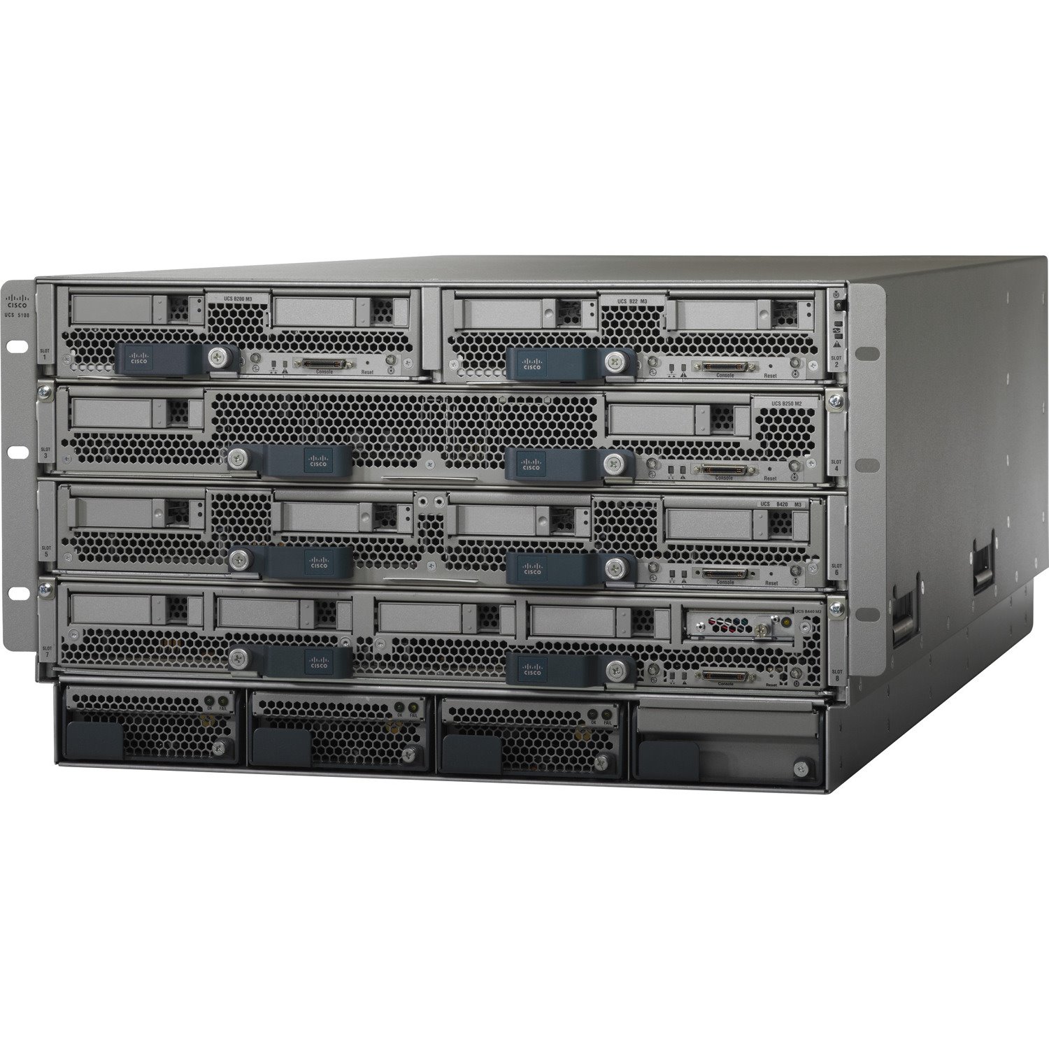 Cisco UCS 5108 Blade Server AC Chassis, 4PS, 2 IOM