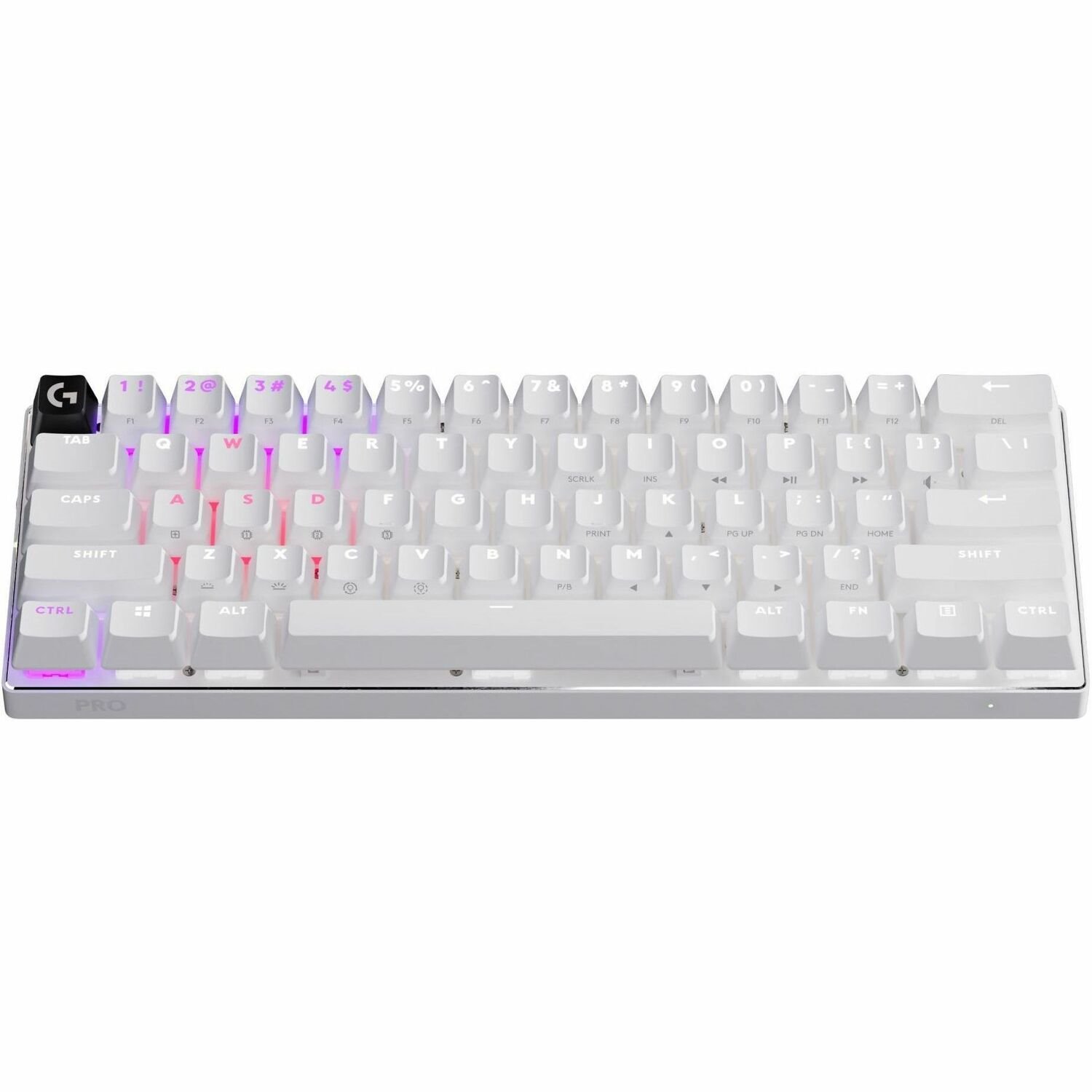 Logitech G PRO X 60 LIGHTSPEED Wireless Gaming Keyboard, Ultra Compact TKL 60% Mechanical Keyboard for Windows PC, LIGHTSYNC RGB, Dual-Shot PBT Keycaps, GX Optical Tactile Switches, White