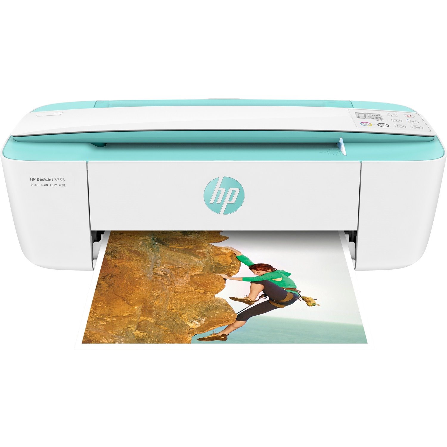 HP Deskjet 3755 Wireless Inkjet Multifunction Printer-Color-Copier/Scanner-19 ppm Mono/15 ppm Color Print-4800x1200 Print-Manual Duplex Print-1000 Pages Monthly-60 sheets Input-Color Scanner-600 Optical Scan-Wireless LAN-HP ePrint