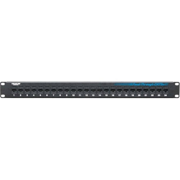 Black Box Feed-Through 24 Port Cat 5e Network Patch Panel