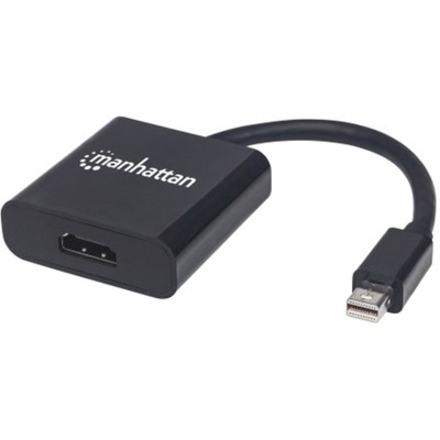 Mini DisplayPort 1.2a to HDMI Adapter Cable, 4K@60Hz, Active, 19.5cm, Male to Female, Black, Three Year Warranty, Polybag