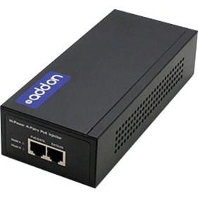 AddOn 30W 10/100M POE Injector with plastic shell (10/100Base-T, 30W,4/5(+),7/8(-))