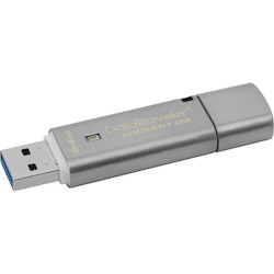 Kingston DataTraveler Locker+ G3 DTLPG3 64 GB USB 3.0 Flash Drive - Silver