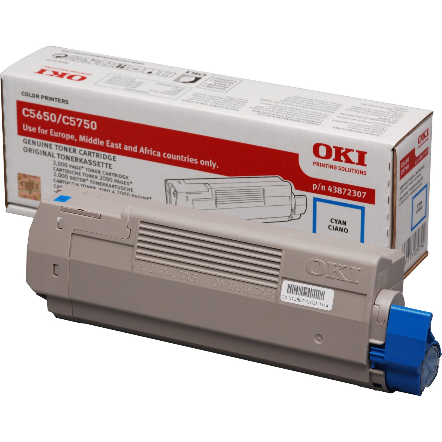 Oki 43872307 Original LED Toner Cartridge - Cyan Pack