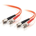 C2G-15m ST-ST 62.5/125 OM1 Duplex Multimode PVC Fiber Optic Cable - Orange
