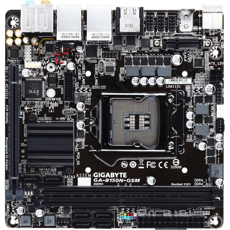 Gigabyte Ultra Durable GA-B150N-GSM Desktop Motherboard - Intel B150 Chipset - Socket H4 LGA-1151 - Mini ITX