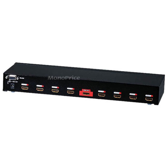 Monoprice 8X1 Enhanced Powered HDMI Switcher w/ Remote