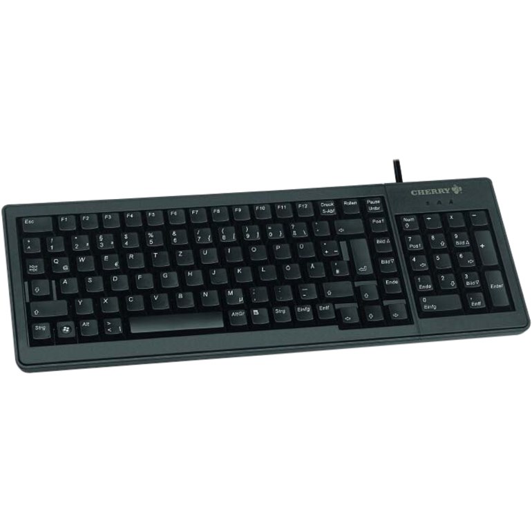 CHERRY G84-5200 Keyboard - Cable Connectivity - USB, PS/2 Interface - French - AZERTY Layout - Black