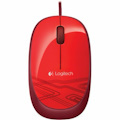 Logitech M105 Mouse - USB - Optical - Red