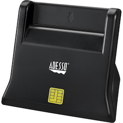 Adesso SCR-300 Contact Smart Card Reader - Black - TAA Compliant