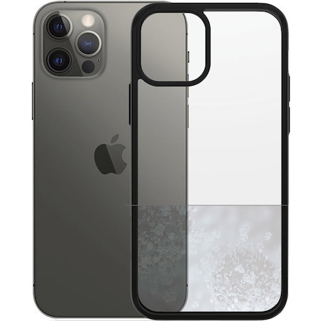 PanzerGlass ClearCase Case for Apple iPhone 12, iPhone 12 Pro Smartphone - Honeycomb pattern - Black