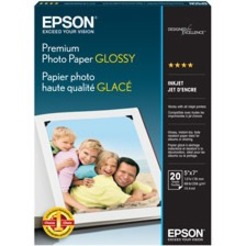 Epson 5" x 7" Premium Glossy Photo Paper - 20 Sheets (255gsm)